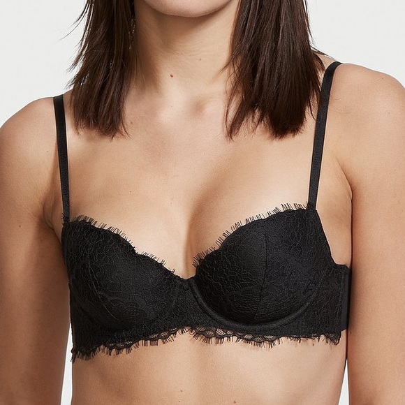 NEW Victoria’s Secret DREAM ANGELS Lightly Lined Lace Demi Bra Black - Picture 2 of 7